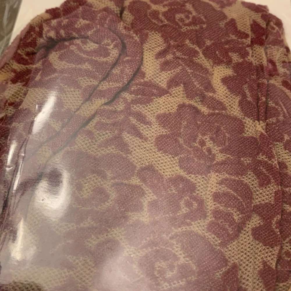 Free people saved by the belle burgundy tights new one size made in Italy